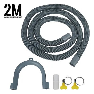 Universal Washing Machine Dishwasher Drain Waste Hose Extension Pipe Kit 2M- • £7.63