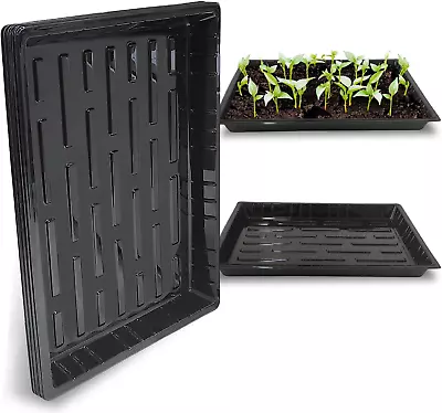 Grow-Green 10-Pack Microgreen Seed Starter Grow Trays For Seedlings Shallow • $21.86