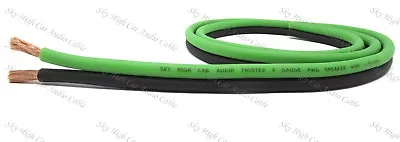 5 Ft TRUE 8 Gauge AWG GR/BK Sky High Car Audio Speaker Wire Car Home Audio • $13.95