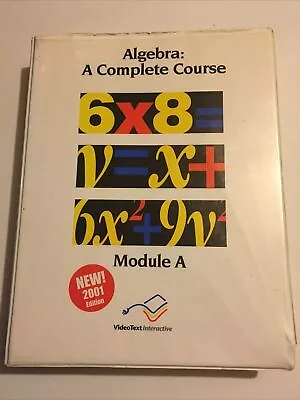 Algebra: A Complete Course -- Module A VHS Set HOMESCHOOL Math Video Teacher 1 • $8.99