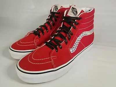 VANS Bling SK8-Hi Red Women's Size 9 • $100