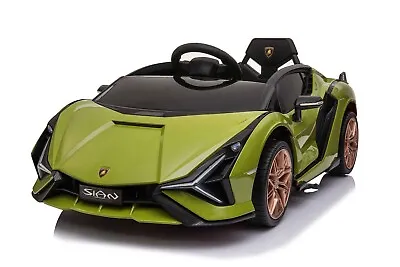 Lamborghini SIAN 12V Ride On GREEN Car Kids Electric Toy Remote Control Official • £157.99