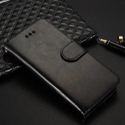 $15.18 • Buy Black Leather Wallet Card Holder Flip Stand Case For IPhone 8 Plus IPhone 8