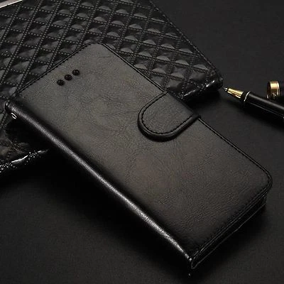 $15.18 • Buy Black Leather Wallet Card Holder Flip Stand Case For IPhone 8 Plus IPhone 8