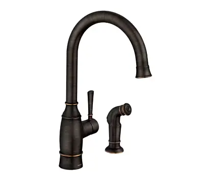 Moen Noell Single Handle Kitchen Faucet Side Sprayer Mediterranean Bronze • $119.90