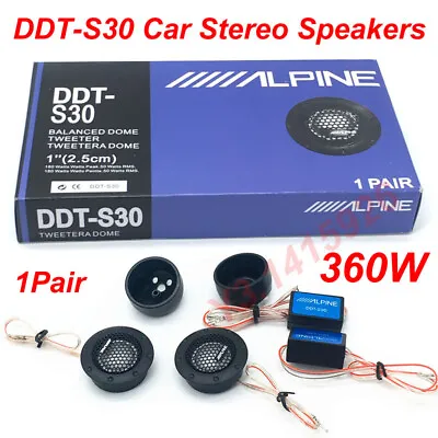 ALPINE DDT-S30 Car Stereo Speaker Music Soft Dome Balanced Car Tweeters 360W New • $16.95