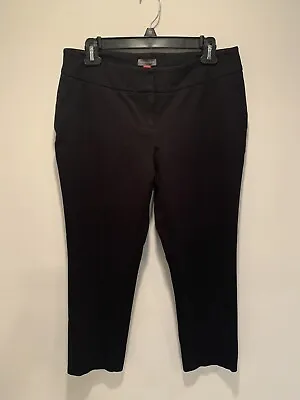 Vince Camuto Black Dress Pants Size 12P Stretchy Straight Leg • $11