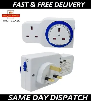 New Home DIY Christmas Lights Timer 24 Hour Plug In Timer With Additional Socket • £8.90