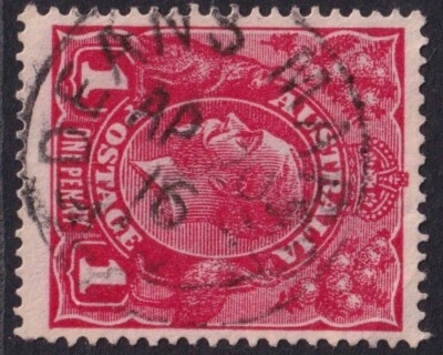 $4 • Buy VICTORIA POSTMARK  DEANS'S MARCH  ON 1d RED KGV DATED 1916 (A24762)