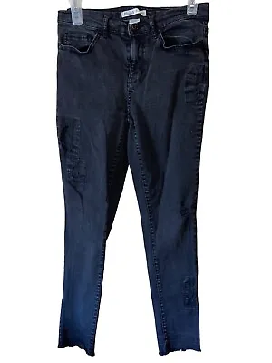 MUDD Skinny Distressed Low- Rise Black Jeans Flex Stretch Size 9 • $9