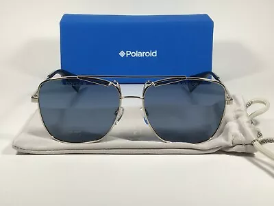 Polaroid Polarized Sunglasses Light Gold Gray Blue Lens PLD6049SX 3YG Authentic • $59.99