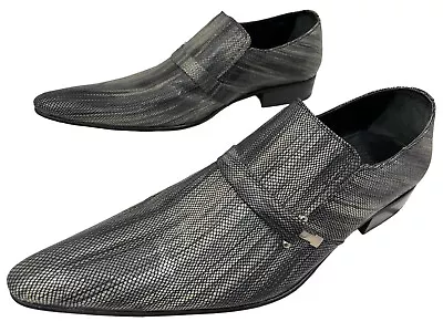 Chelsy Designer Leather Men's Shoes Slippers Handmade Python Snake Skin Look • £176.72