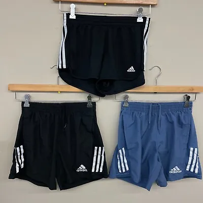 Adidas Shorts Women Small Adult Lot 3 Group Gym Athletic Train Run Logo Biker • $35