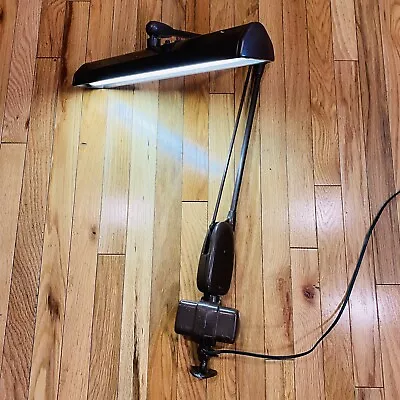 Dazor P-1124 Vintage Industrial Fluorescent Floating Fixture Drafting Table Lamp • $34.99