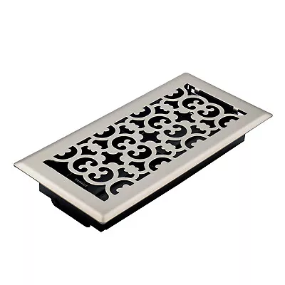 Metal Decorative Floor Register With Rustproof Damper Box Drop In Vent Cover • $18.99