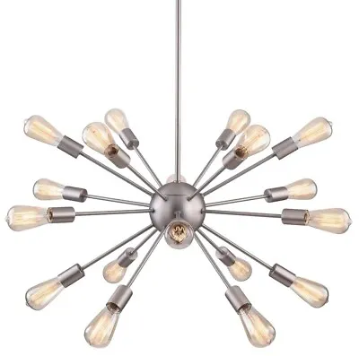 Mirrea Vintage Metal Large Dimmable Sputnik Chandelier (Brushed Nickel) • $79.99