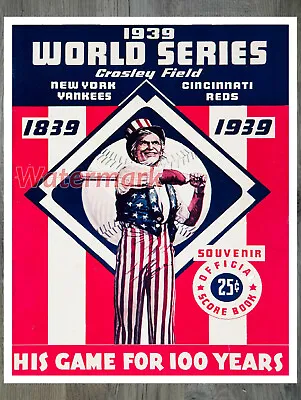 $5.25 • Buy MLB 1939 World Series Game Program Cover REPRINT Crosley Field 8 X 10 Photo Pic