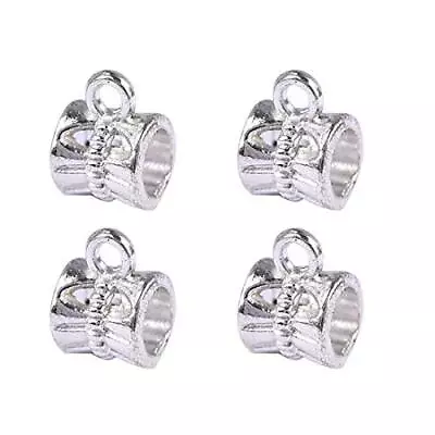 50pcs Antique Alloy Pendant Clasp Bail Beads Loose Spacer Beads Connectors Fo • $11.14