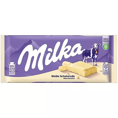 MILKA Chocolate Bar: WHITE CHOCOLATE - 100g -FREE SHIPPING • $8.99