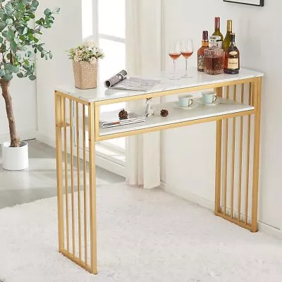 Gold Bar Table High Top Pub Tables For Kitchen Modern Dinning Table With Open • $114.99