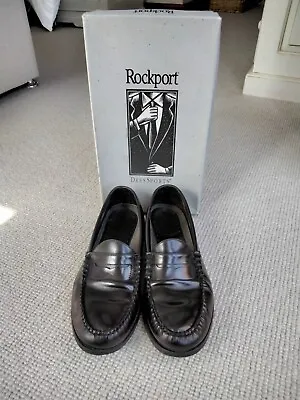 £9.99 • Buy Rockport Men's Black Leather Loafers -size UK 9