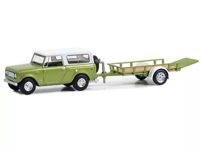 1970 Harvester Scout W/ Utility Trailer 1:64 Scale Model - Greenlight 32300B • $22.95