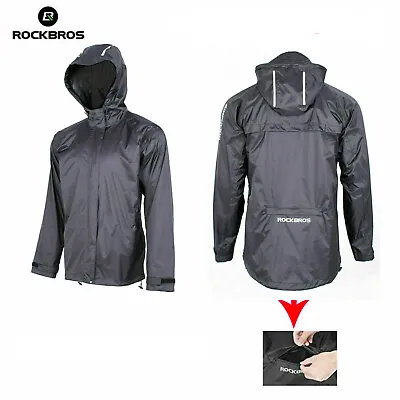 ROCKBROS Cycling Raincoats Waterproof Unisex Bike Jackets Sports Running Coats • $25.99