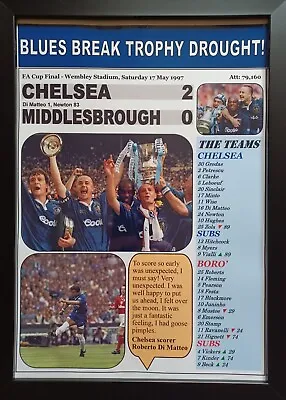Chelsea 2 Middlesbrough 0 - 1997 FA Cup Final - Souvenir Print • £6.99