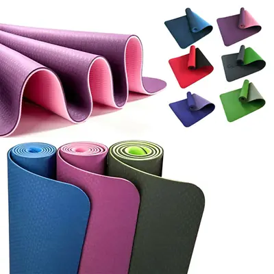 $18.89 • Buy TPE Yoga Mat Eco Friendly Exercise Fitness Gym Pilates Non Slip Dual Layer AU