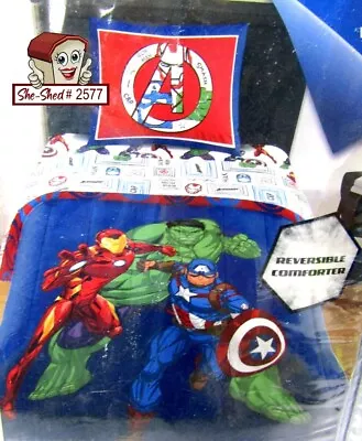 Marvel Avengers Twin Full Comforter 2-Piece Set  - New In Original Packaging • $24.95