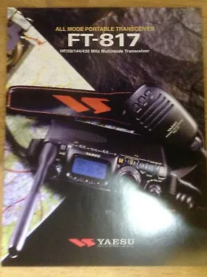 Geuine Yaesu FT-817 Colour Brochure - 2 Page Double Sided - Brand New • £9.99