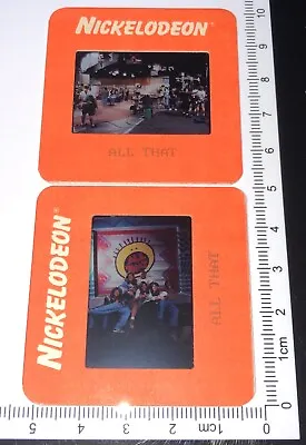 TWO 1990s NICKELODEON TV Show ALL THAT Backstage Camera Vintage 35mm Slide PHOTO • $28.95