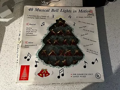 Vintage 40 Christmas Musical Bell Lights In Motion 21 Songs 7 Functions Works • $39.99