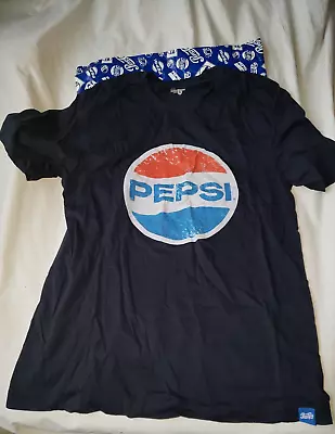 New Pepsi Logo Promo Rewards Points Cotton T-shirt Tee Shirt Mailer Bag Inisex L • $30