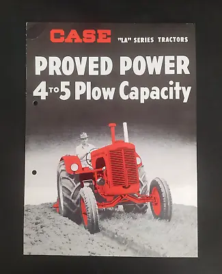 VINTAGE  CASE  LA  SERIES TRACTOR BROCHURE 1950's • $25