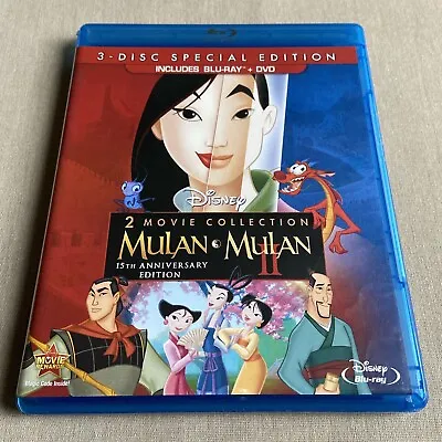 Disney: Mulan I & II Set (Blu-ray DVD 2-Film 3-Disc) Animated Anniversary China • $11.99