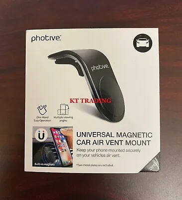 PHOTIVE ~ UNIVERSAL 360 Degree Rotation MAGNETIC CAR AIR VENT MOUNT Phone Holder • $16.95