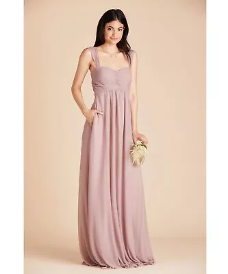 New Birdy Grey Maria Convertible Maxi Dress Mauve Bridesmaid Wedding Maternity • £33.78