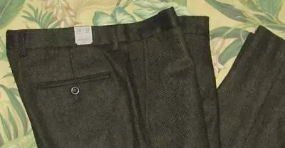 $128 J CREW Green Wool Blend Bowery Hopsack Dress Pants Slim 33 X 32 NWT • $67.99