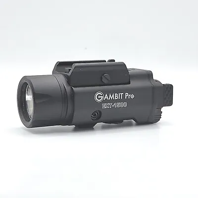 Gambit Pro EX1500 Green Lazer Rechargeable Tactical Light 1500 Lumens Rail Mount • $119.95