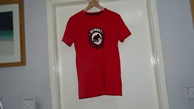 Mammut Red Short Sleeve Crew Neck T-shirt Sz Small • £14.99