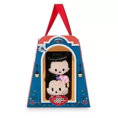 Disney Store Tsum Tsum 3.5  Mickey & Minnie Mexico Gift Box Set Mini Plush • $24.95