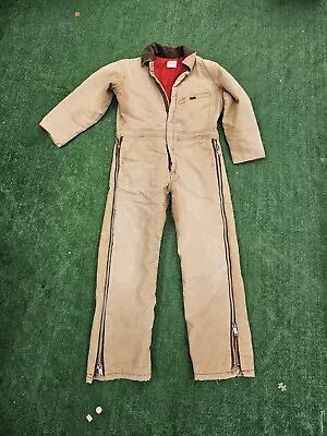 KEY IMPERIAL Men's Vintage Insulated Coveralls Size Small Short Brown USA • $40