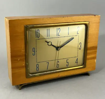 Vintage O B McClintock Co Wooden Art Deco Electric Clock Model 15D600 • $48.35