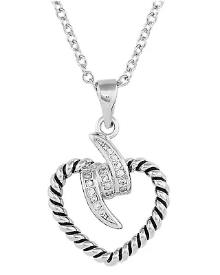 Montana Silversmiths Women's Silver Electric Love Heart Necklace Silver • $39.90