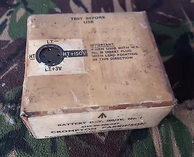£145 • Buy Ww2 British Army Military Radio Wireless Set 38 Ws38 Battery Dry 150/3v No 1