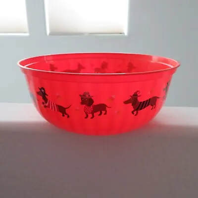 Dachshund Halloween Orange Trick Or Treat 10  Candy Plastic Bowl Container NEW • $19.99