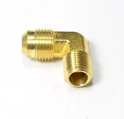 3/8 Male Flare Sae 45 To 1/4 Male Npt Elbow L Fitting Propane Natural Gas Fuel • $8.13