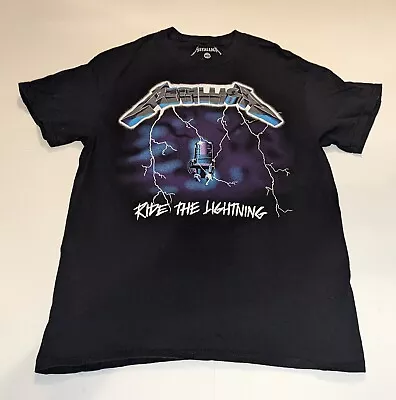 Metallica Ride The Lightning Black T-shirt Size M Pre-owned • $18