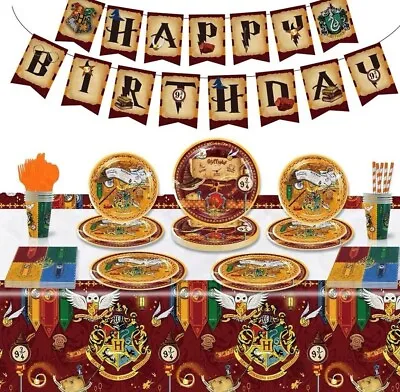 Harry Potter Tableware Party Supplies Plates Balloons Kids Birthday Decoration • $26.99
